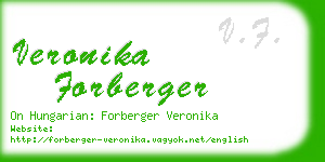 veronika forberger business card